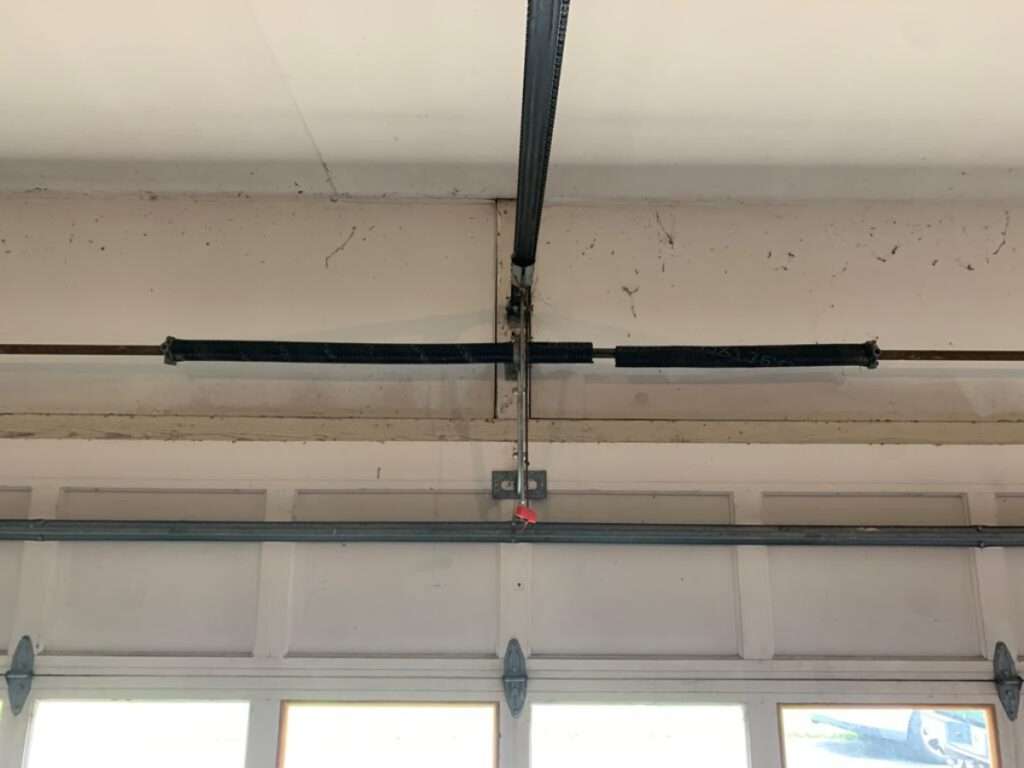 Broken garage door spring