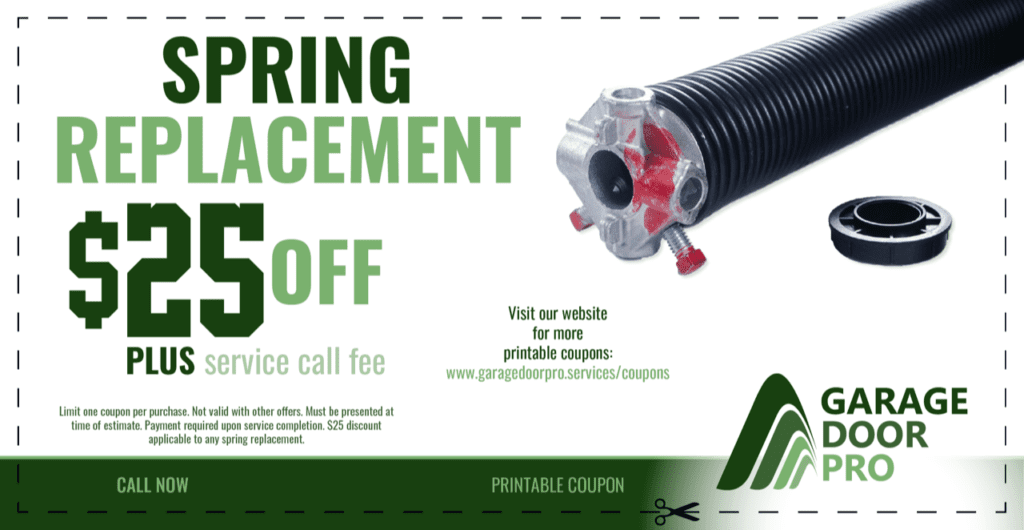 Garage Door Pro Coupon - Spring Replacement