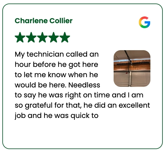 My technician called an hour before he got here to let me know when he would be here. Needless to say he was right on time and I am so grateful for that, he did an excellent job and he was quick to