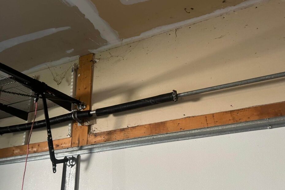 Garage door torsion spring broken